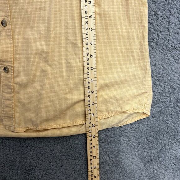 Columbia Casual Button Shirt Mens XL XCO‎ Yellow Check Short Sleeve Sportswear - Picture 7 of 10